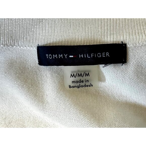 Tommy Hilfiger Lace Front Cardigan NWT β Cream Ivory Floral Crochet Open Sweater - Picture 6 of 8